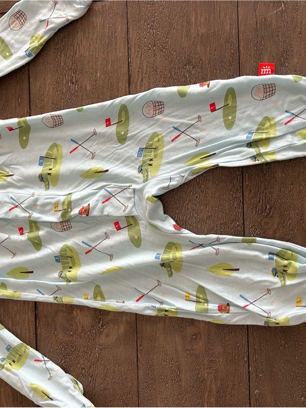 Magnetic Me Light Blue Kids Pajamas - Golf Print
